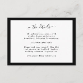 Zwart en wit randdetails informatiekaartje