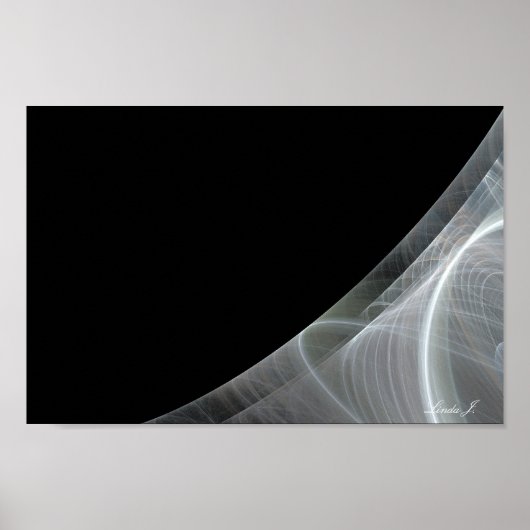 Zwart en wit randschilderij of Poster (Voorkant)