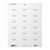 Zwart en wit retouradreslabel etiket (Full Sheet)