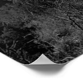 Zwart en wit Rocky Landschap in Caprock Canyon Poster (Hoek)