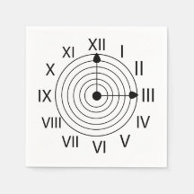 Zwart en Wit Romeins Klok Feestje