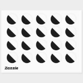 Zwart en wit ronde sticker (Vel)
