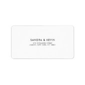 Zwart en wit RSVP-adreslabel Etiket (Voorkant)