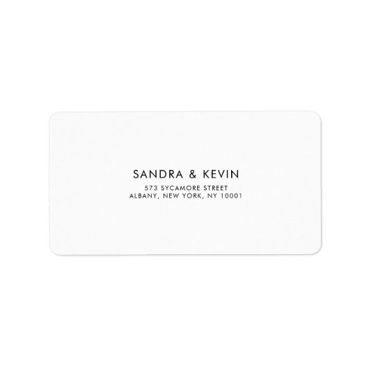 Zwart en wit RSVP-adreslabel Etiket (Voorkant)