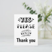 Zwart en Wit RSVP Algemeen Briefkaart (Staand voorkant)