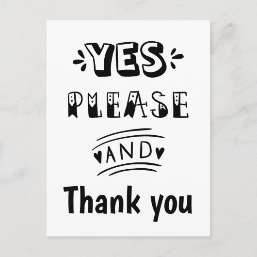 Zwart en Wit RSVP Algemeen Briefkaart (Voorkant)