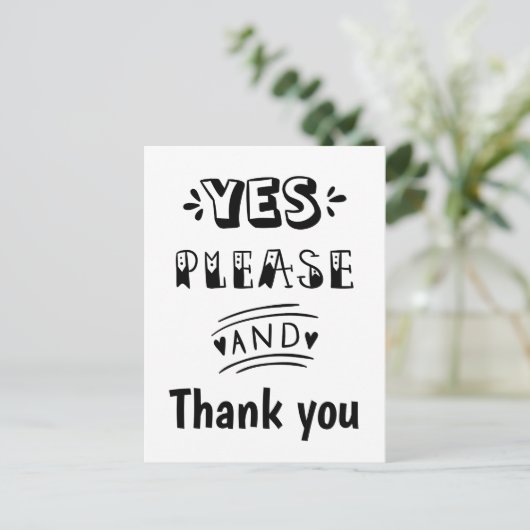 Zwart en Wit RSVP Standaard Briefkaart (Staand voorkant)