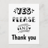 Zwart en Wit RSVP Standaard Briefkaart (Voorkant)