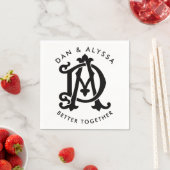 Zwart en wit samen beter servet (Insitu)