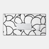 Zwart en wit samengesmolten abstract bureaumat (Keyboard & Muis)