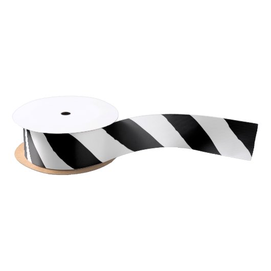 Zwart en wit satijnen lint (Spoel)