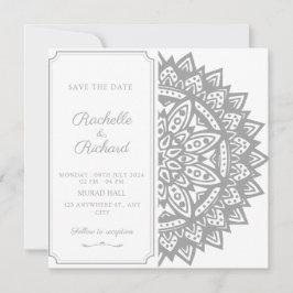 Zwart en wit Save The Date uitnodiging