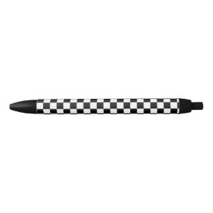 Zwart en Wit Schaakbord Patroon Zwarte Inkt Pen