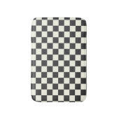 Zwart en wit schaakbord uit badmat (Voorkant Verticaal)