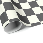 Zwart en wit schaakbord uit cadeaupapier (Rol Hoek)