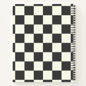 Zwart en wit schaakbord uit notitieboek (Achterkant)