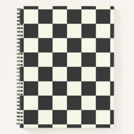 Zwart en wit schaakbord uit notitieboek