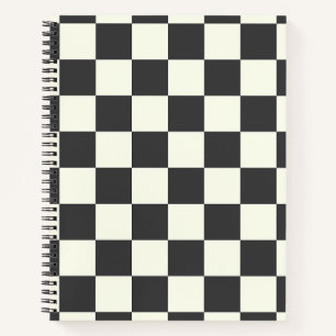 Zwart en wit schaakbord uit notitieboek