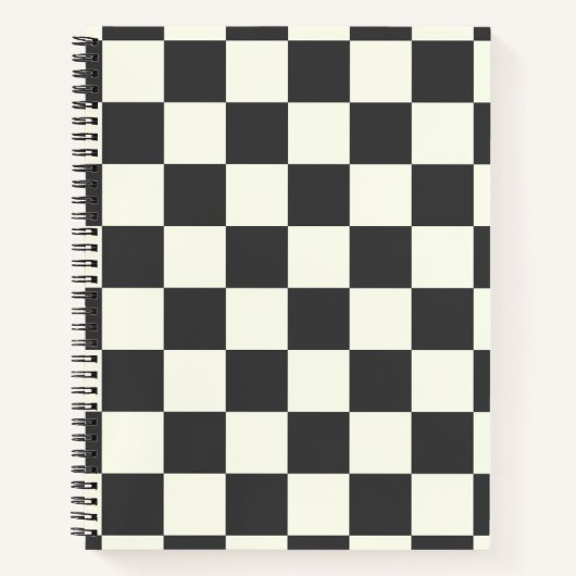 Zwart en wit schaakbord uit notitieboek (Voorkant)