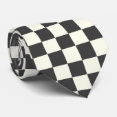 Zwart en wit schaakbord uit stropdas (Opgerold)