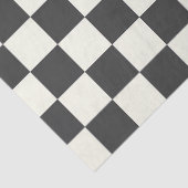 Zwart en wit schaakbord uit tissuepapier (Detail)