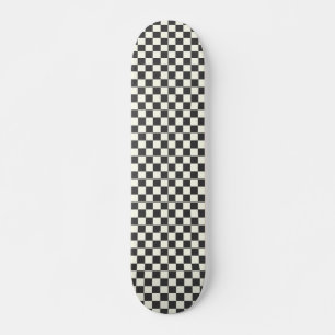 Zwart en wit schaakbordpatroon zonder volledige ve persoonlijk skateboard
