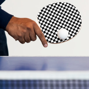 Zwart en Wit Schaken Digitaal Print Tafeltennisbatje