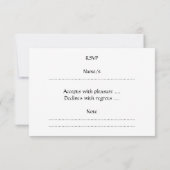 Zwart en wit schedelontwerp. RSVP kaartje (Achterkant)