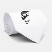 Zwart en wit schedelontwerp. stropdas (Opgerold)