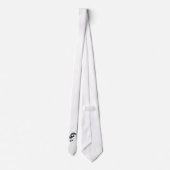 Zwart en wit schedelontwerp. stropdas (Achterkant)