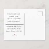 Zwart en wit Schetst Huis Nieuw Adres Aankondigingskaart (Achterkant)