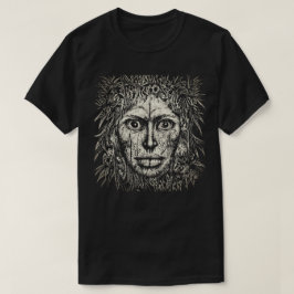 Zwart en wit Scratchboard T-shirt