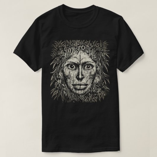 Zwart en wit Scratchboard T-shirt (Design voorkant)