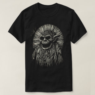 Zwart en wit Scratchboard T-shirt