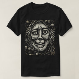 Zwart en wit Scratchboard T-shirt