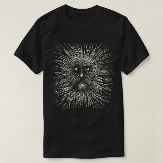 Zwart en wit Scratchboard T-shirt (Design voorkant)
