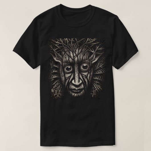 Zwart en wit Scratchboard T-shirt (Design voorkant)