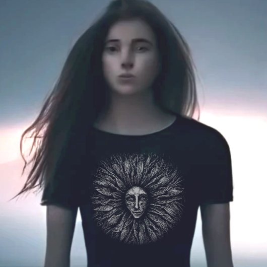 Zwart en wit Scratchboard T-shirt