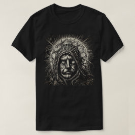 Zwart en wit Scratchboard T-shirt