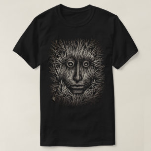 Zwart en wit Scratchboard T-shirt