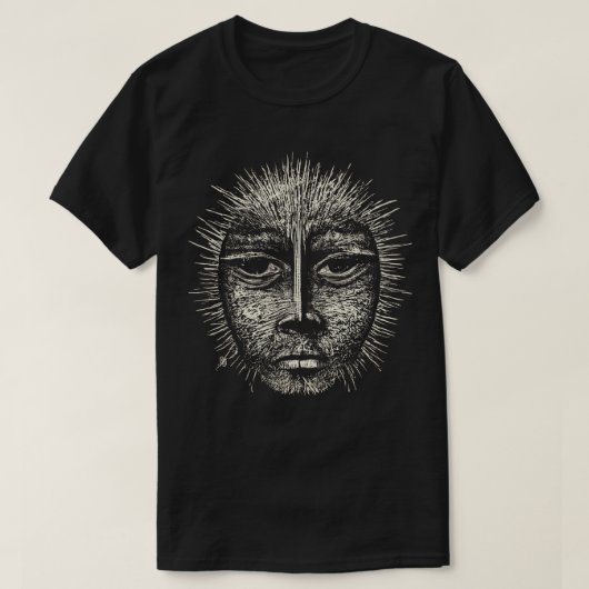 Zwart en wit Scratchboard T-shirt (Design voorkant)