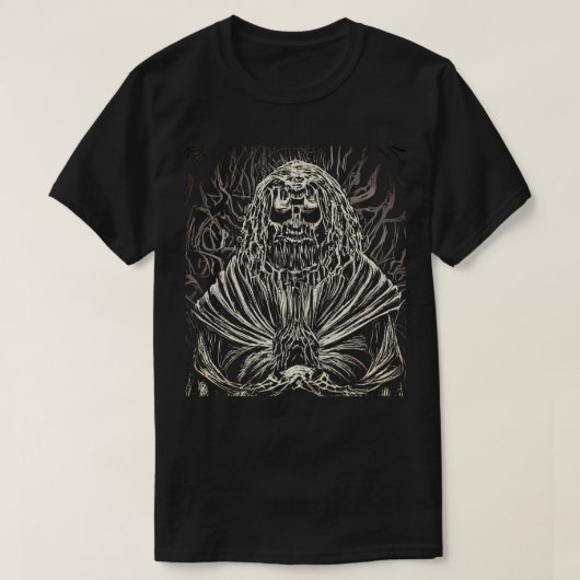Zwart en wit Scratchboard T-shirt (Design voorkant)