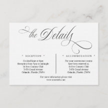 Zwart en Wit Script Details Bijgevoegde kaart