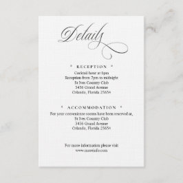 Zwart en Wit Script Details Enclosure Kaart