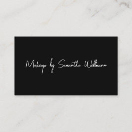 Zwart en Wit Script Foto Make-up Visitekaartje