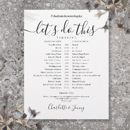 Zwart en wit script huwelijksplanning