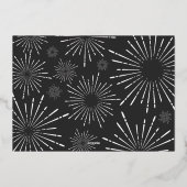 Zwart en wit script, smakelijk kerstfeest multi-fo folie feestdagenkaart (Achterkant)