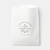 Zwart en Wit Script Zoete Einde Huwelijk Bedankzakje (Voorkant)