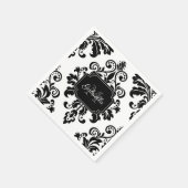  zwart en wit servet (Hoek)