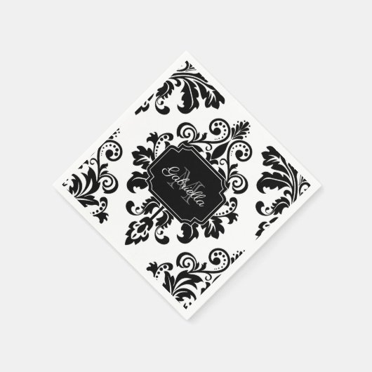  zwart en wit servet (Hoek)